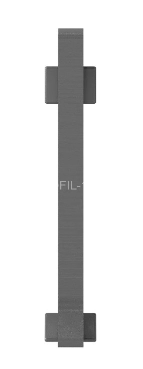 Соединитель алюминиевый для плинтуса Laconistiq Adhesive 80 серебро 80х10 мм