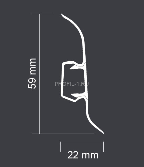Плинтус ПВХ 59 мм Cezar Premium 142 ясень балтимор 2,5 м Плинтус ПВХ 59 мм Cezar Premium 142 ясень балтимор 2,5 м