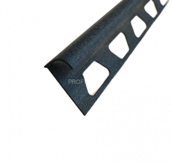 Алюминиеваый С-профиль 10 мм ПО-10 антрацитово-серый 2.7 м