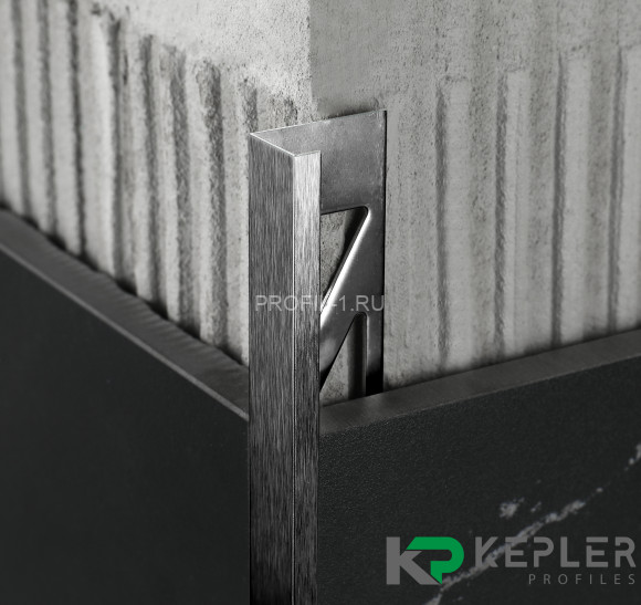 L-профиль 10х5 мм из нержавеющей стали SS 304 FSBP130-10 BS S.S.304 черный сатинированный 2.7 м L-профиль 10х5 мм из нержавеющей стали SS 304 FSBP130-10 BS S.S.304 черный сатинированный 2.7 м