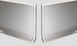 Фурнитура для плинтуса Евротрим L-100 алюминий заглушки кмп. серебро