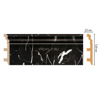 Плинтус напольный DECOMASTER D233-78ДМ (120x23x2400) цвет Мрамор черный