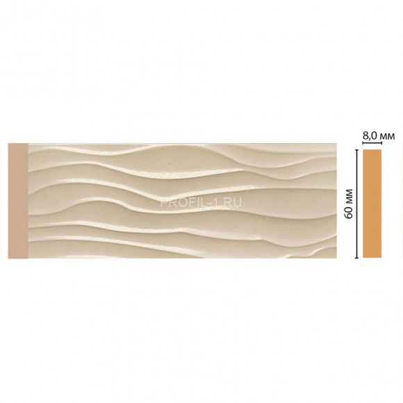Молдинг DECOMASTER D043-61 ДМ(60x8x2400) цвет Бежевый глянец Молдинг DECOMASTER D043-61 ДМ(60x8x2400) цвет Бежевый глянец