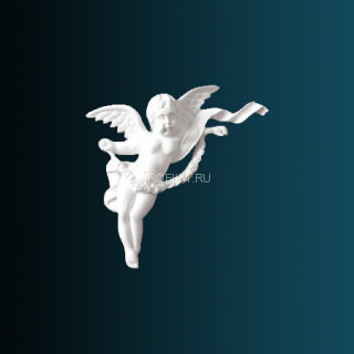 Декоративный орнамент Перфект G2312L левый белый 170х132х30 мм