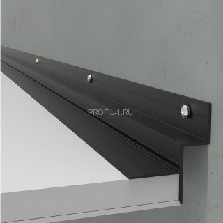 Алюминиевый потолочный теневой плинтус Диал ПТП-40 черный 3 м Алюминиевый потолочный теневой плинтус Диал ПТП-40 черный 3 м