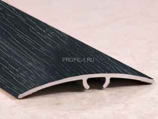 Алюминиевый порог ламинированный разноуровневый 41 мм ПО-41 210 Венге чёрный 2,7 м Алюминиевый порог ламинированный разноуровневый 41 мм ПО-41 210 Венге чёрный 2,7 м