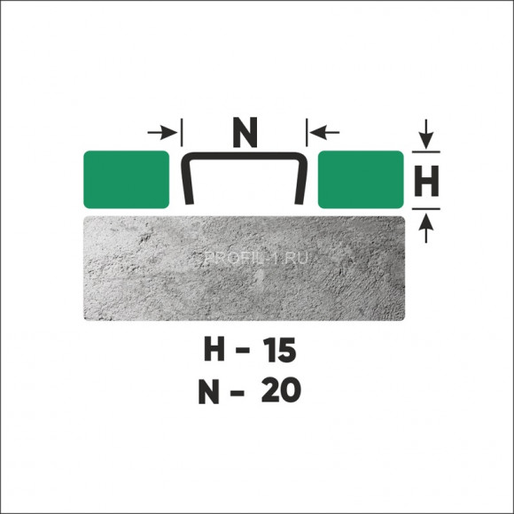 П-образный профиль из нержавеющей стали 15х20 мм FUB 15х20 GS золото сатинированное 270 см