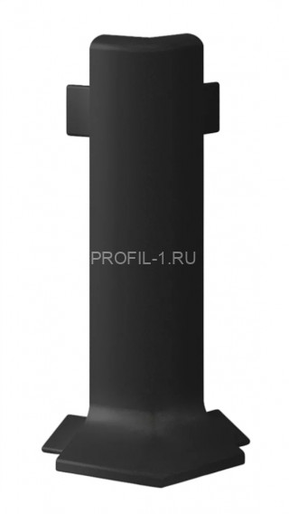 Алюминиевая фурнитура для плинтуса Laconistiq Adhesive 62 мм угол наружный черный Алюминиевая фурнитура для плинтуса Laconistiq Adhesive 62 мм угол наружный черный