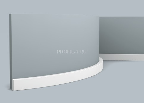 Гибкий напольный плинтус Orac Decor Duropolymer SX194F белый полистирол 20х10 мм 2м