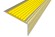 Алюминиевый угол-порог 26х50 мм с резиновой вставкой АУ-50-Анод золото-желтый 3,0 м