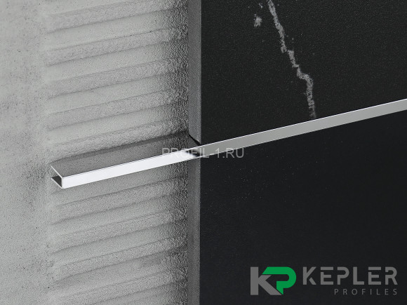 П-профиль бордюрный 10х5 мм из нержавеющей стали SS 304 FSUP05-P S.S.304 полированный 2.7 м