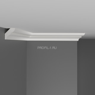 Плинтус потолочный гладкий Decomaster D008 Дюропрофиль 28х26х2000 мм белый