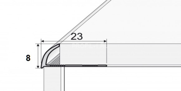 Алюминиевый С-образный профиль 8 мм Effector 2,5 м A 538.03 бронза