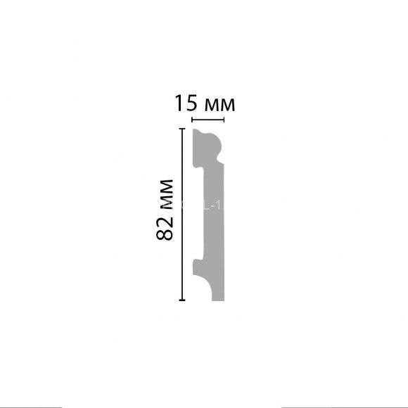 Плинтус DECOMASTER A023 (80x14x2000) напольный, ударопрочный полимер, белый, под покраску Плинтус DECOMASTER A023 (80x14x2000) напольный, ударопрочный полимер, белый, под покраску