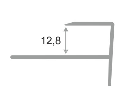 F-профиль алюминиевый для плитки ПФ-12 золото глянец 2,7 м F-профиль алюминиевый для плитки ПФ-12 золото глянец 2,7 м