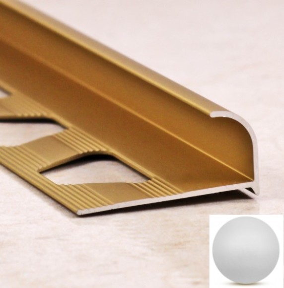 Алюминиевый профиль С-образный 10 мм ПО-10 серебро матовое 2,7 м