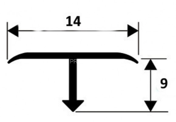 Латунный Т-образный профиль с закругленными краями SP 1409 OA 14х9 антик 2,7м Латунный Т-образный профиль с закругленными краями SP 1409 OA 14х9 антик 2,7м