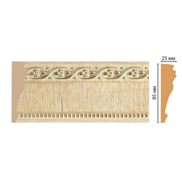 Молдинг DECOMASTER 152-5 ДМ (85x25x2400) цвет Ясень с золотом Молдинг DECOMASTER 152-5 ДМ (85x25x2400) цвет Ясень с золотом
