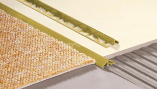 Порог-скос 10 мм Cezar PVL81 L латунь полированная 2,5 м