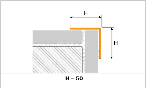 Угол защитный прямой 50х50 мм нержавеющая сталь L50 глянец 2,5 м Угол защитный прямой 50х50 мм нержавеющая сталь L50 глянец 2,5 м