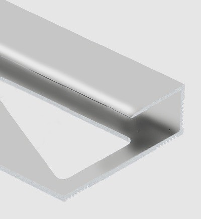 Профиль для ламината оконечный Panel L алюминий 10 мм PV44-02 серебро матовое 2,7 м
