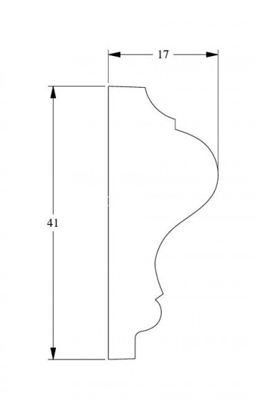 Молдинг Orac Decor Purotouch P8030 белый полиуретан 41х17 мм 2м