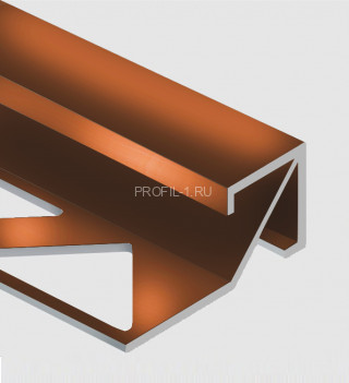 Профиль для плитки внешний Квадрат 14х14 мм алюминий PV72-11 коричневый блестящий 2,7 м Профиль для плитки внешний Квадрат 14х14 мм алюминий PV72-11 коричневый блестящий 2,7 м