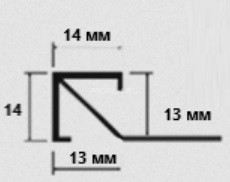 Профиль для плитки внешний Квадрат 14х14 мм алюминий PV72-11 коричневый блестящий 2,7 м Профиль для плитки внешний Квадрат 14х14 мм алюминий PV72-11 коричневый блестящий 2,7 м