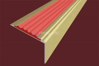 Угловой порог алюминиевый противоскользящий 20х38 мм АУ-38-Анод золото-красный 1,35 м Угловой порог алюминиевый противоскользящий 20х38 мм АУ-38-Анод золото-красный 1,35 м