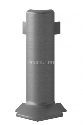 Угол наружный алюминиевый для плинтуса Laconistiq Adhesive 80 серебро 80х10 мм