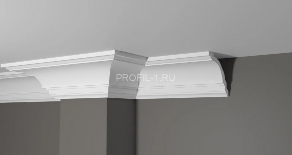 Потолочный плинтус Decor-Dizayn DD16 полистирол белый, под покраску 100х122х2000 мм