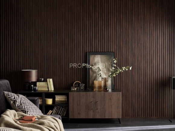 Левая планка для реечной панели VOX LINERIO M-LINE шоколад 2650х42х12 мм Левая планка для реечной панели VOX LINERIO M-LINE шоколад 2650х42х12 мм