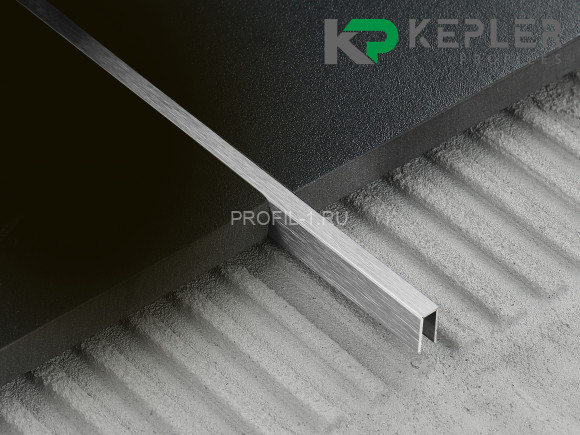 П-профиль бордюрный 10х5 мм из нержавеющей стали SS 304 FSUP05-S S.S.304 сатинированный 2.7 м