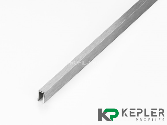 П-профиль бордюрный 10х5 мм из нержавеющей стали SS 304 FSUP05-S S.S.304 сатинированный 2.7 м