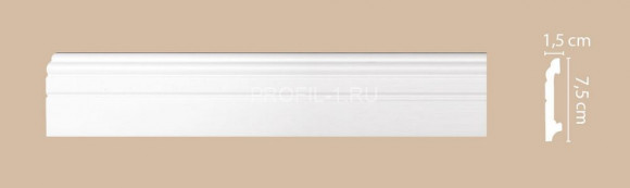 Плинтус DECOMASTER A024 (76x15x2000) напольный, ударопрочный полимер, белый, под покраску Плинтус DECOMASTER A024 (76x15x2000) напольный, ударопрочный полимер, белый, под покраску