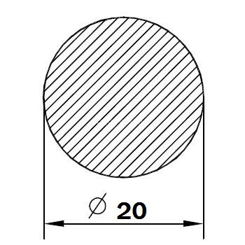 Алюминиевый пруток круглый 20 мм 3 м Алюминиевый пруток круглый 20 мм 3 м