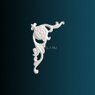 Декоративный орнамент Перфект G2313L левый белый 157х105х17 мм