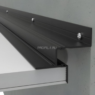 Алюминиевый потолочный теневой плинтус с LED подсветкой Диал ПТП-43LED черный 3 м Алюминиевый потолочный теневой плинтус с LED подсветкой Диал ПТП-43LED черный 3 м