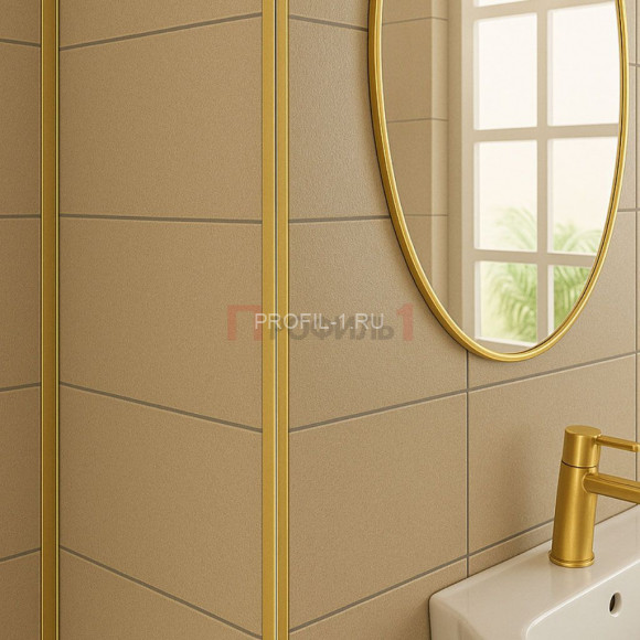 Латунный уголок 30х30 мм шлифованный 270 см