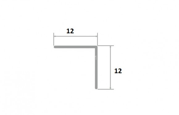 Алюминиевый уголок 12х12 мм ПН-12х12 серебро матовое 2,7 м Алюминиевый уголок 12х12 мм ПН-12х12 серебро матовое 2,7 м