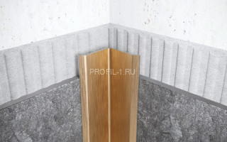 Уголок из нержавеющей стали равнополочный внутренний с загнутыми краями 20х20 мм FV 20 GS золото сатинированное 300 см