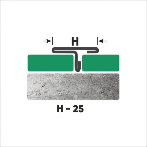 Т-профиль из нержавеющей стали 25 мм FT 25 S сатинированная сталь 270 см