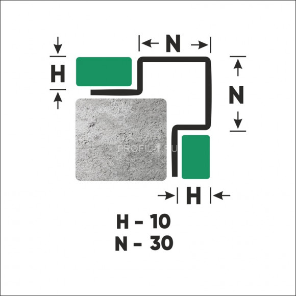 Антивандальный профиль из нержавеющей стали для плитки 10х30 мм FMR 10х30 S сатинированная сталь 270 см