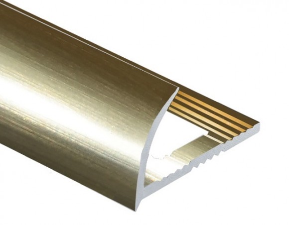 Алюминиевый профиль для плитки С-образный 10 мм PV17-13 песок блестящий 2,7 м