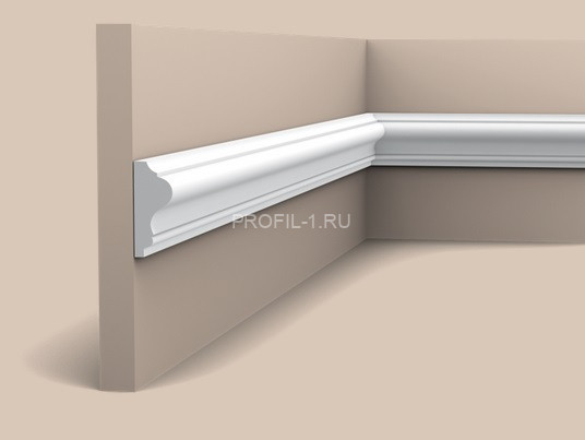 Гибкий молдинг Orac Decor Purotouch P8030F белый полиуретан 41х17 мм 2м