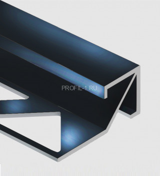 Профиль для плитки внешний Квадрат 14х14 мм алюминий PV72-19 черный блестящий 2,7 м Профиль для плитки внешний Квадрат 14х14 мм алюминий PV72-19 черный блестящий 2,7 м