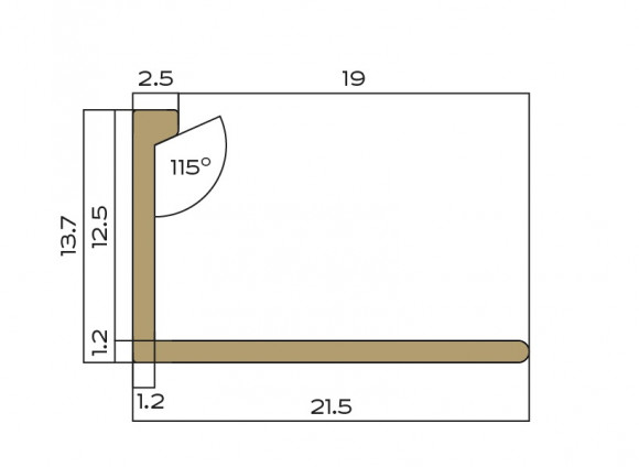 L-профиль 12.5 мм латунный NEEXY PVL03-01 P полированный 2.7м L-профиль 12.5 мм латунный NEEXY PVL03-01 P полированный 2.7м