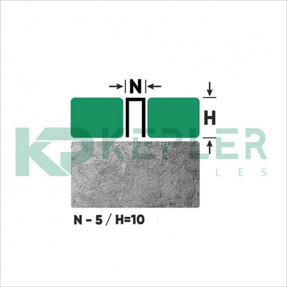 П-профиль бордюрный 10х5 мм из нержавеющей стали SS 304 FSUP05-GP S.S.304 золото полированное 2.7 м