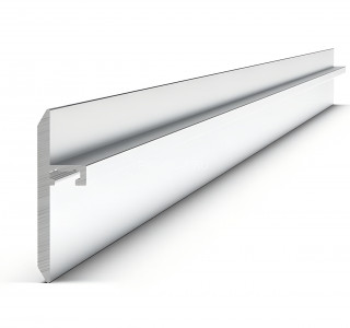 Алюминиевый стыковочный порожек напольный 38х11 мм Диал 9155 серебро 3 м