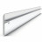 Алюминиевый стыковочный порожек напольный 38х11 мм Диал 9155 серебро 3 м
